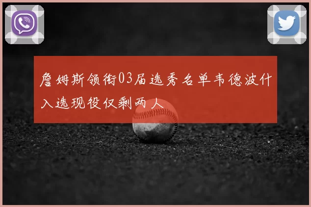 詹姆斯领衔03届选秀名单韦德波什入选现役仅剩两人